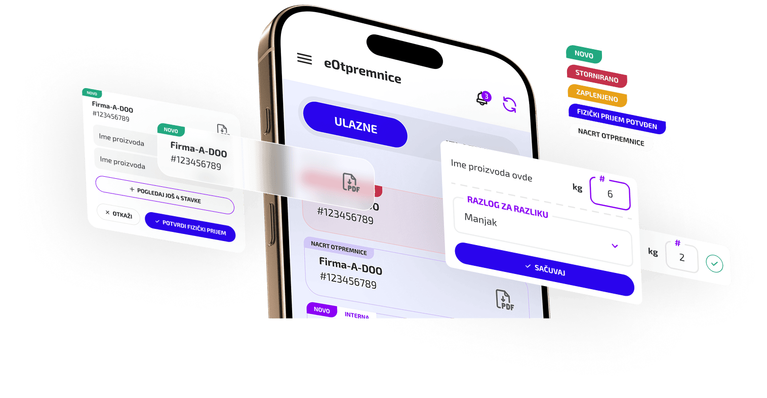 Digitalna eOtpremnica za brzu i sigurnu dostavu.