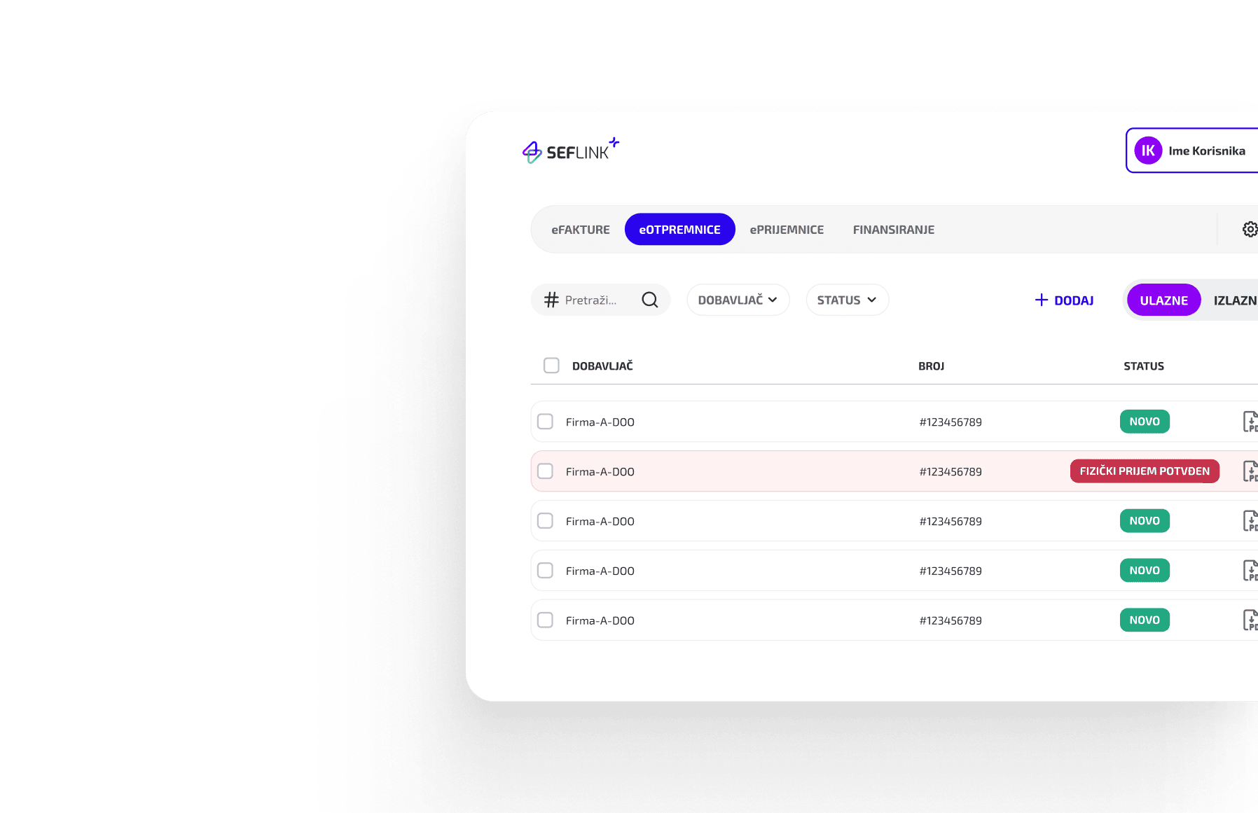 eOtpremnice za ERP resenje